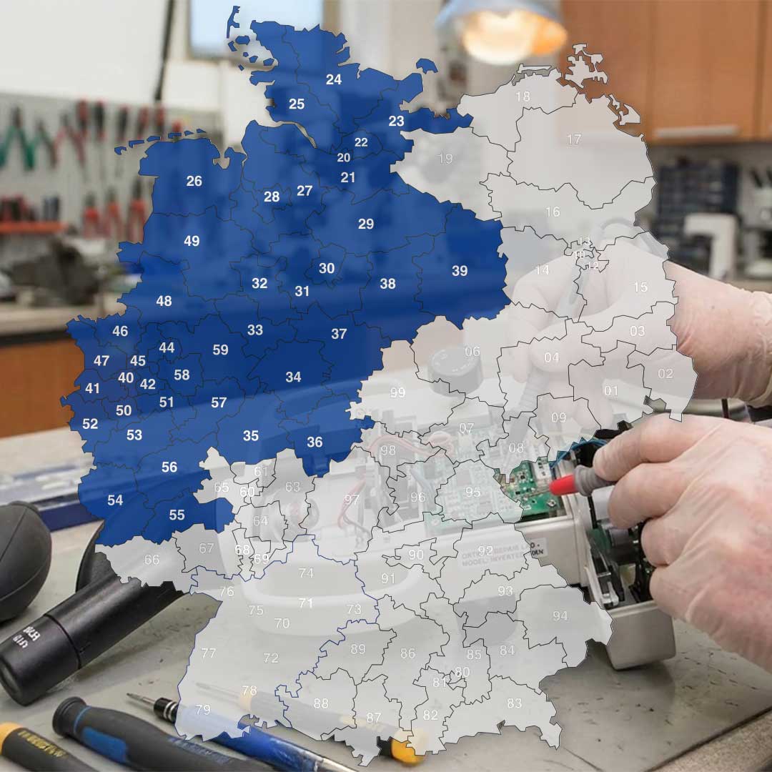 Mikroskopwartung - PLZ-Zonen 2, 3, 4, 5